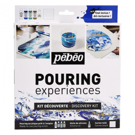 Pebeo discovery kit zestaw do pouringu 4x59ml + silicone 50ml - sklep
