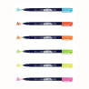 Tombow Fudenosuke felt-tip pen brush pen set of 6 markers