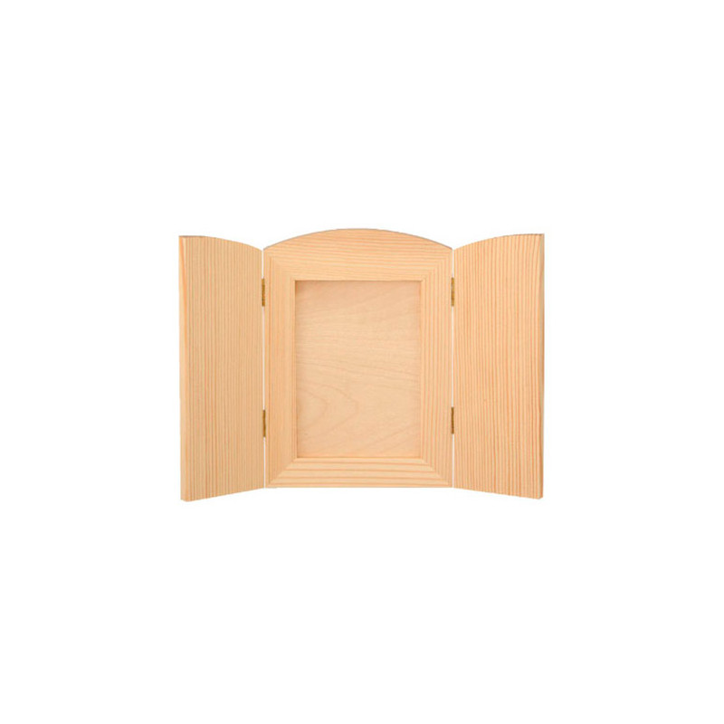 Wooden opening icon 19.5 x 14 cm