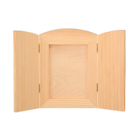 Wooden opening icon 19.5 x 14 cm