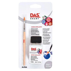 DAS water varnish glossy 60ml + brush