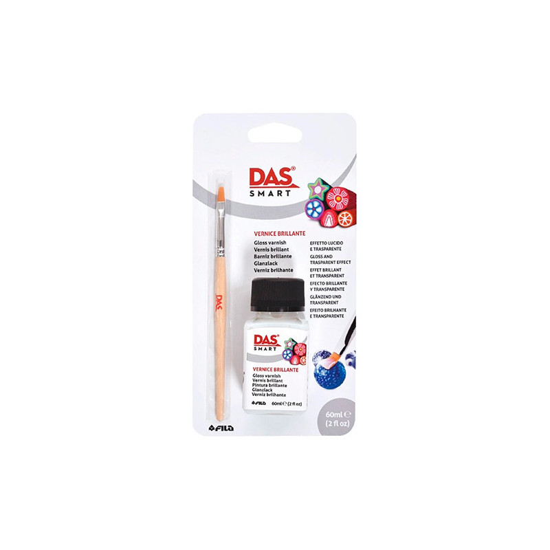 DAS water varnish glossy 60ml + brush