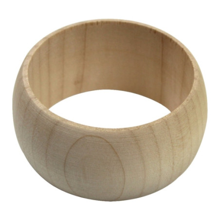 Drewniana bransoleta szeroka obła 40mm - sklep plastyczny - szał dla p