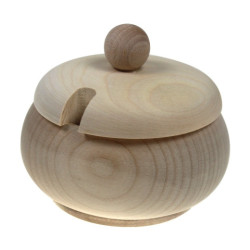 Wooden sugar bowl