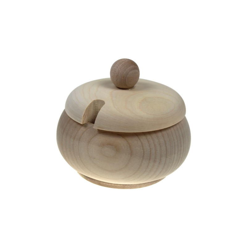 Wooden sugar bowl