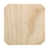 Wooden square coaster with cut corners 10x10 cm