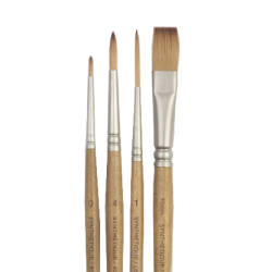 Lefranc&Bourgeois 4 pędzle syntetyczne do gwaszy i akwareli - sklep pl