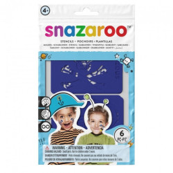 Snazaroo zestaw 6 szablonów przygoda boy - sklep plastyczny - szał dla