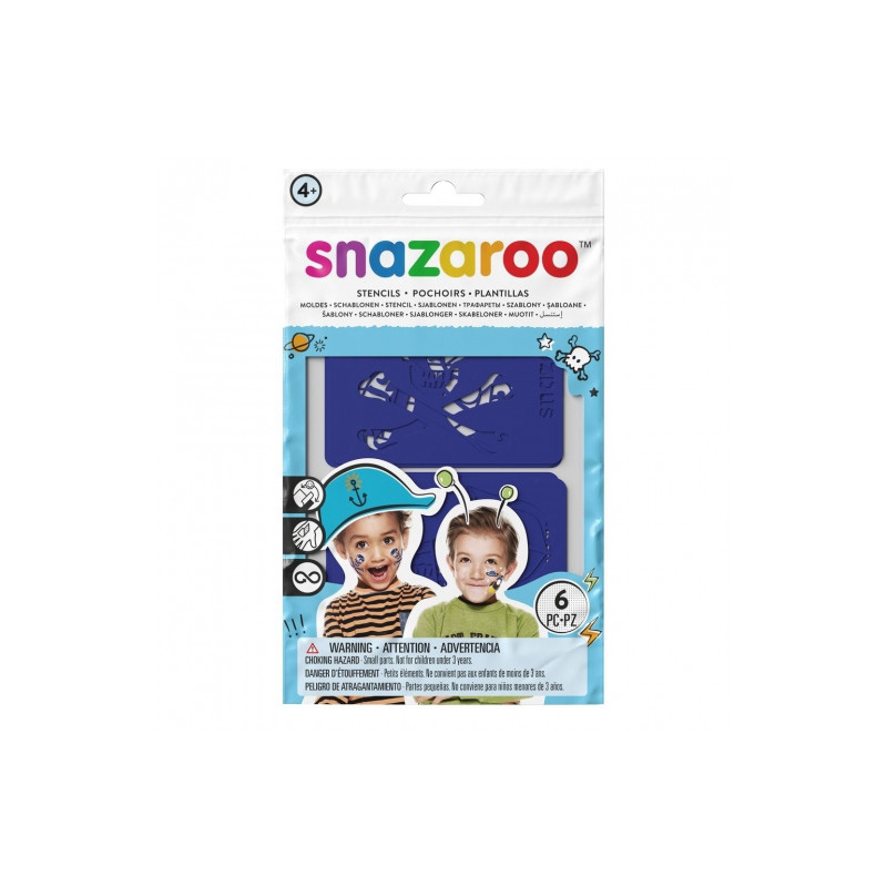 Snazaroo set of 6 boy adventure templates