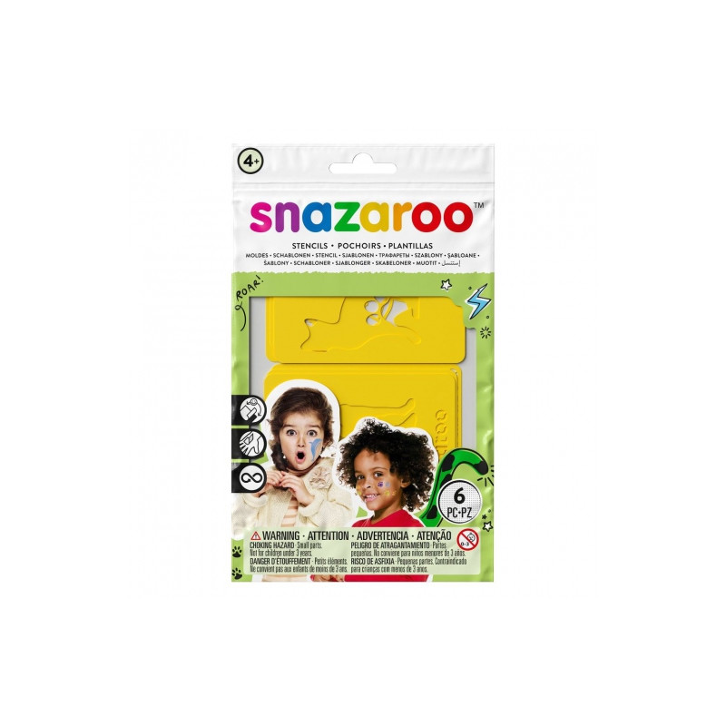 Snazaroo zestaw 6 szablonów universal - sklep plastyczny - szał dla pl