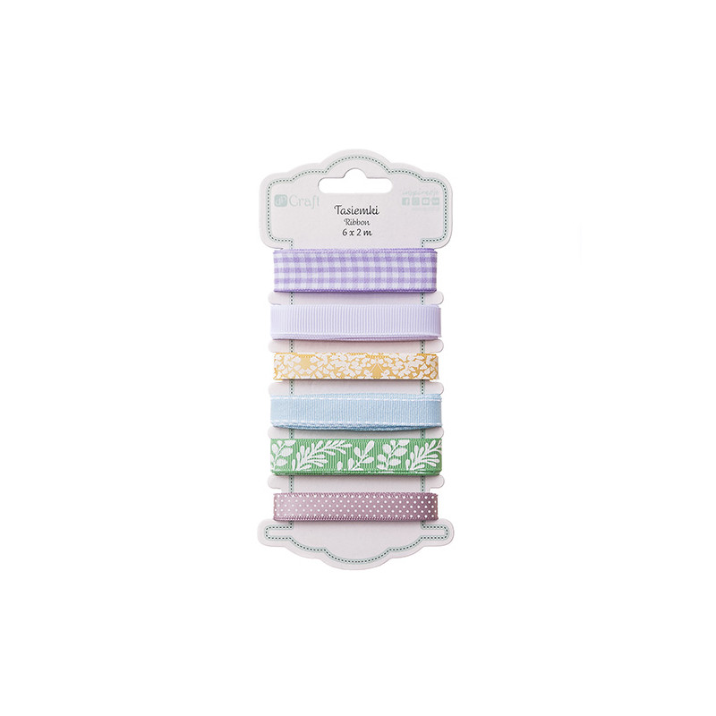 DP Craft lilac set of ribbons 6 x 2m
