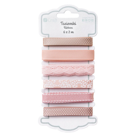 DP Craft nudes set of ribbons 6 x 2m