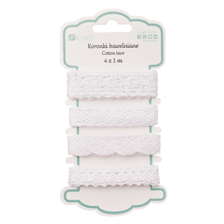 DP Craft bridal white cotton lace 4 x 1m