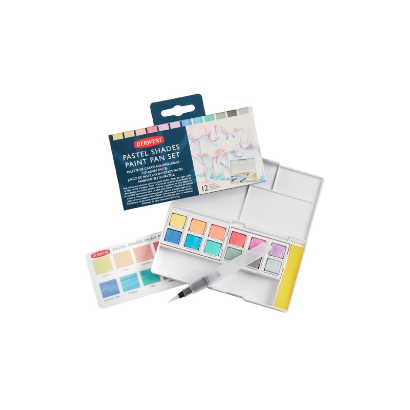 Derwent pastel shades zestaw 12 farb pastelowych - sklep plastyczny -