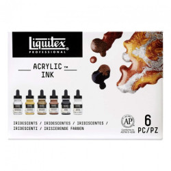 Liquitex set of 6 acrylic inks 30ml metallic