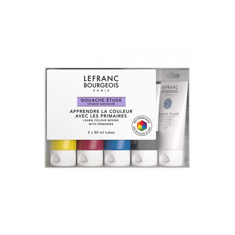 Lefranc&Bourgeoise zestaw gwaszy studio 5x80 ml - sklep plastyczny - s