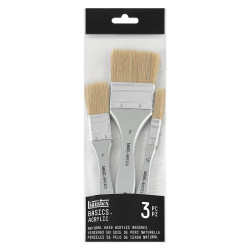 Liquitex - a set of 3 natural flat brushes