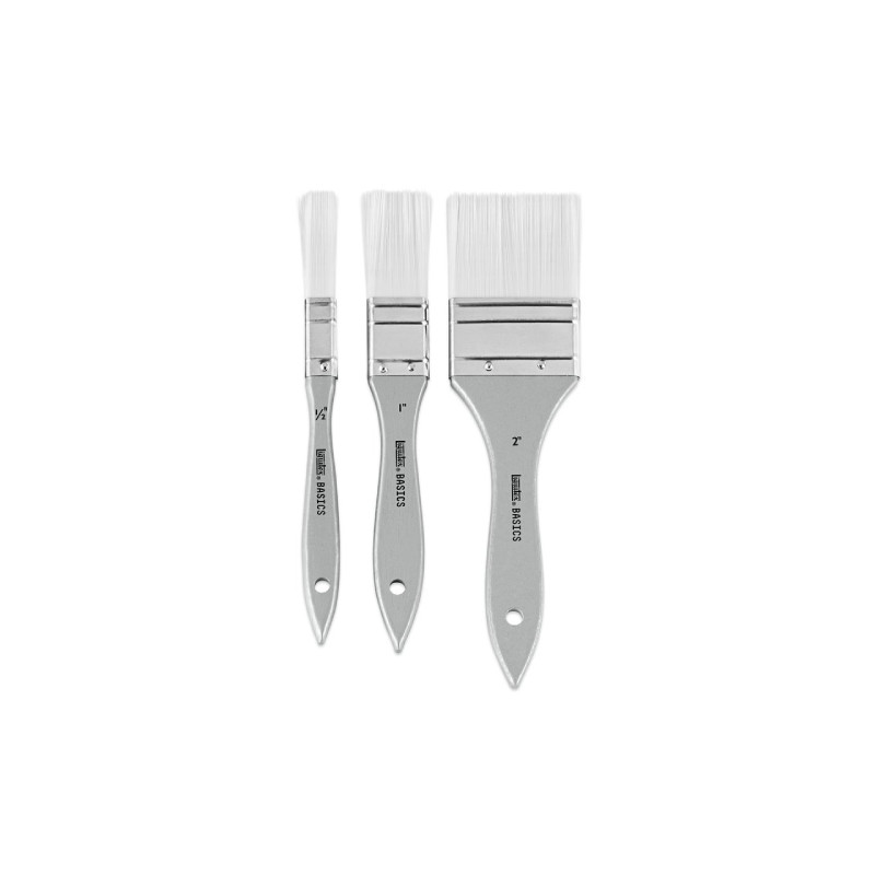 Liquitex - a set of 3 synthetic brushes
