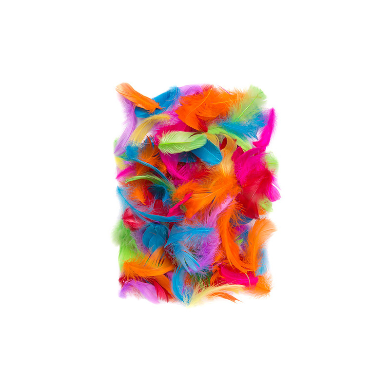 Colored feathers 5-12cm 10g