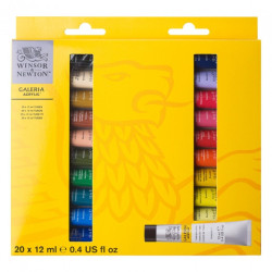 Winsor&Newton galeria zestaw farb akrylowych 20x12 ml - sklep plastycz
