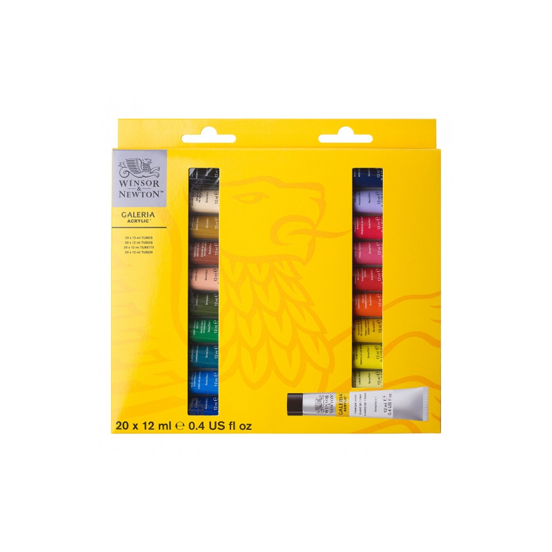 Winsor&Newton galeria zestaw farb akrylowych 20x12 ml - sklep plastycz