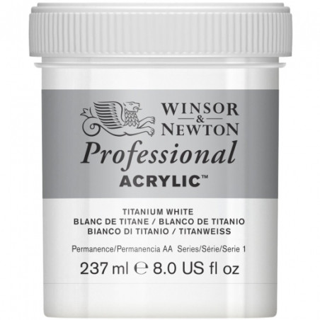 Winsor&Newton professional farba akrylowa 237 ml titanium white - skle