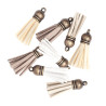 DP Craft clear tassels 8 pieces - beige, ecru, white
