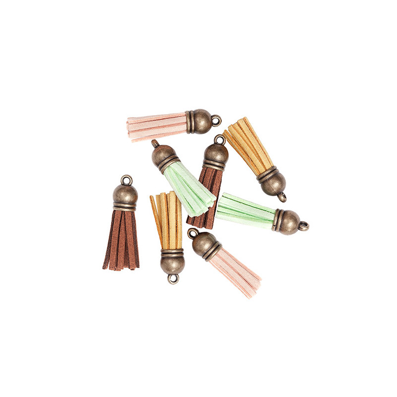 DP Craft decorative tassels pastel 8 pcs - honey, mint, pink
