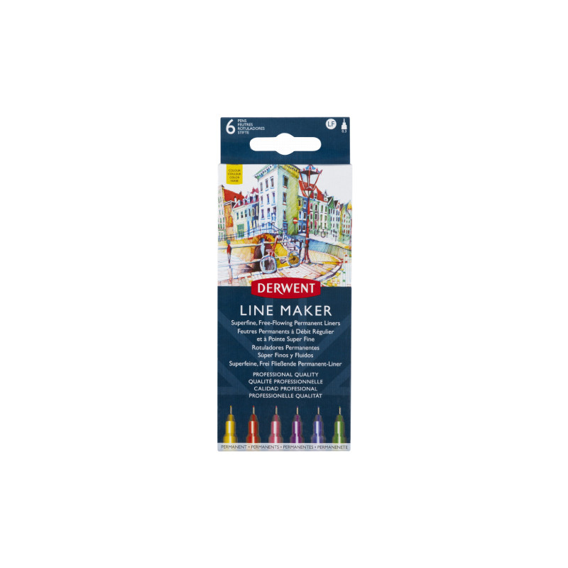 Derwent graphik line marker set of 6