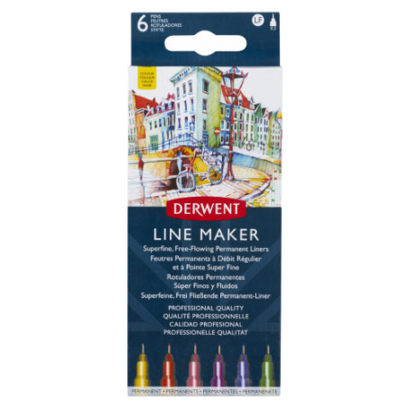 Derwent graphik line marker set of 6