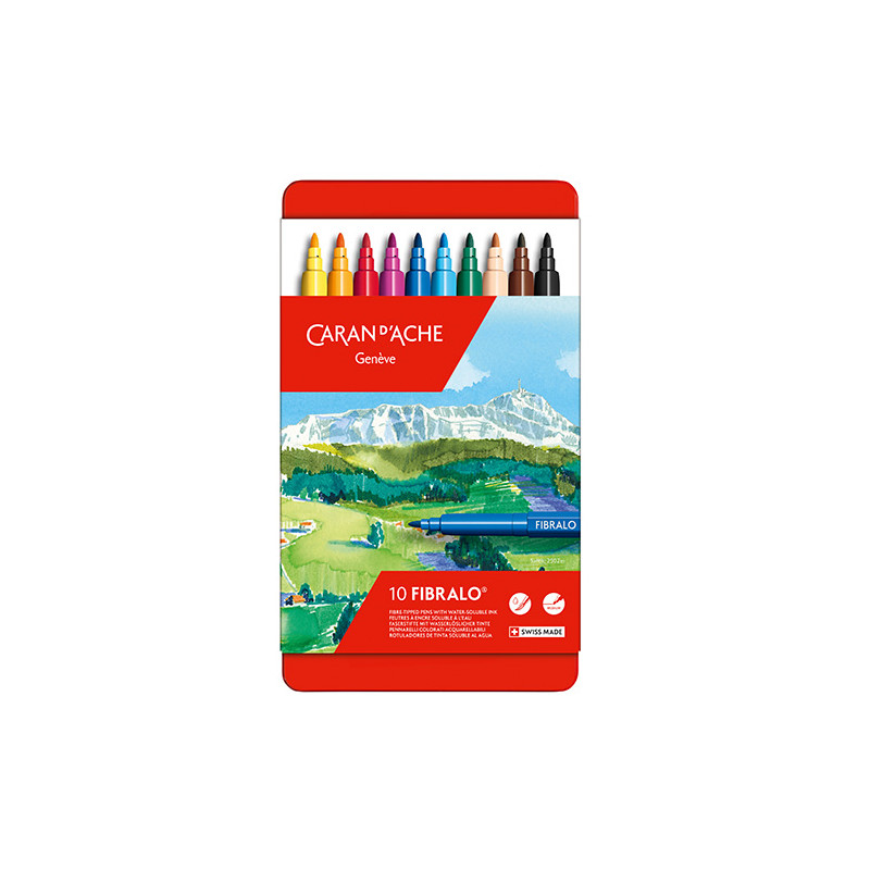 Caran d'Ache fibralo set of 10 felt-tip pens