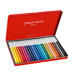Caran d'Ache fibralo, set of 24 felt-tip pens, metal case
