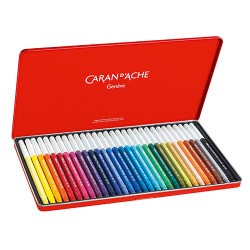 Caran d'Ache fibralo, set of 30 felt-tip pens, metal case