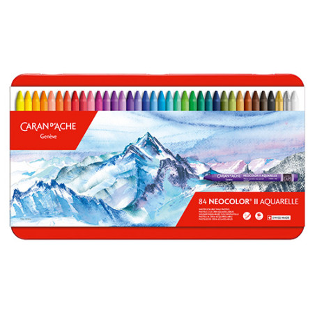 Caran d'Ache neocolor II wax pastels 84 pieces metal pack