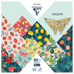 Clairefontaine origami paper fruit garden 15x15cm 70g 60 sheets