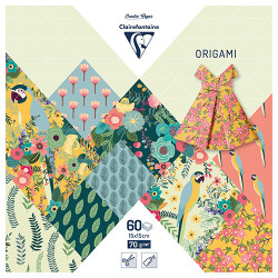 Clairefontaine papier origami kiribati 15x15cm 70g 60ark - sklep plast