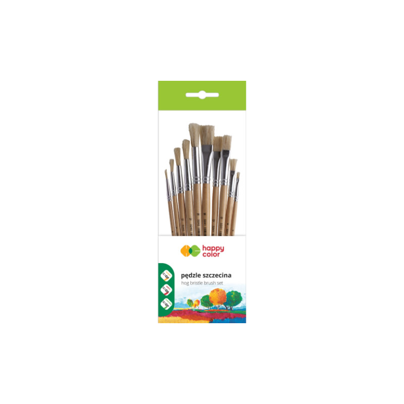 Happy color set of 10 bristles