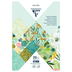 Clairefontaine, decorative paper - exotic freshness A4 20 sheets