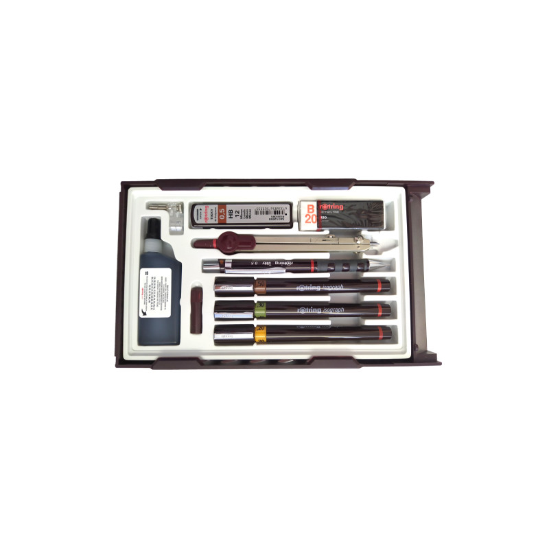 Rotring combi master 0.2, 0.3, 0.5 isograph set