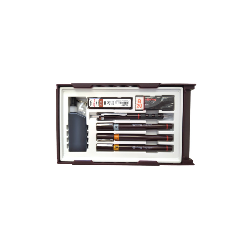 Rotring combi college 0.2, 0.4, 0.6 isograph set