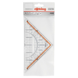 Rotring ekierka geometryczna centro 22cm, 45cm z uchwytem- sklep plast