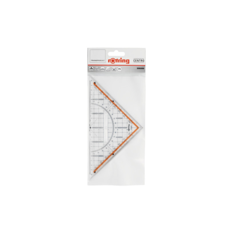 Rotring ekierka geometryczna centro 22cm, 45cm z uchwytem- sklep plast