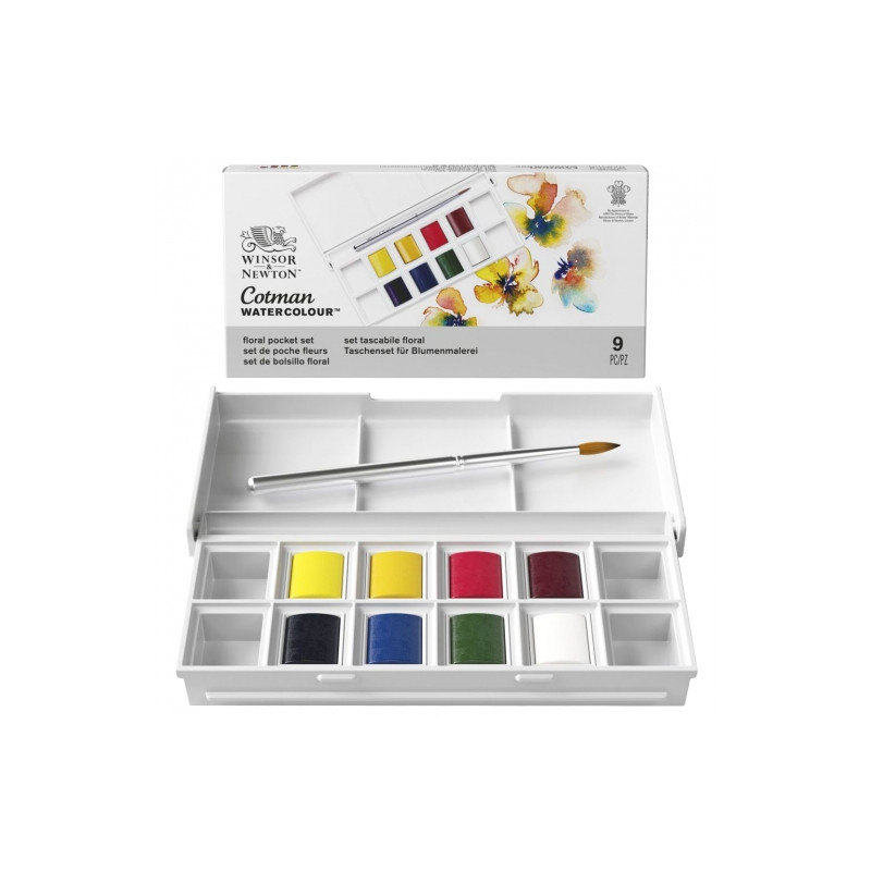 Winsor&Newton cotman set of 8 floral half-cubes
