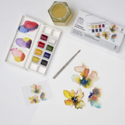 Winsor&Newton cotman floral zestaw 8 półkostek - sklep plastyczny - sz