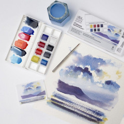 Winsor&Newton cotman skyscape zestaw 8 półkostek - sklep plastyczny -