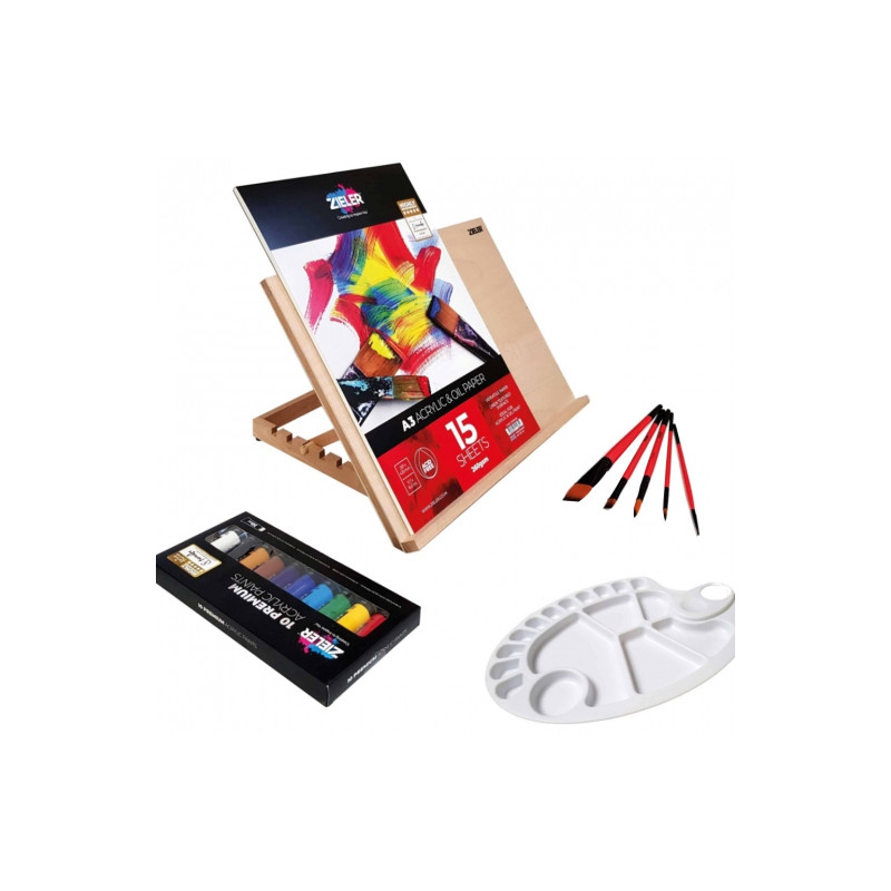 Zieler set acrylic art A3 easel