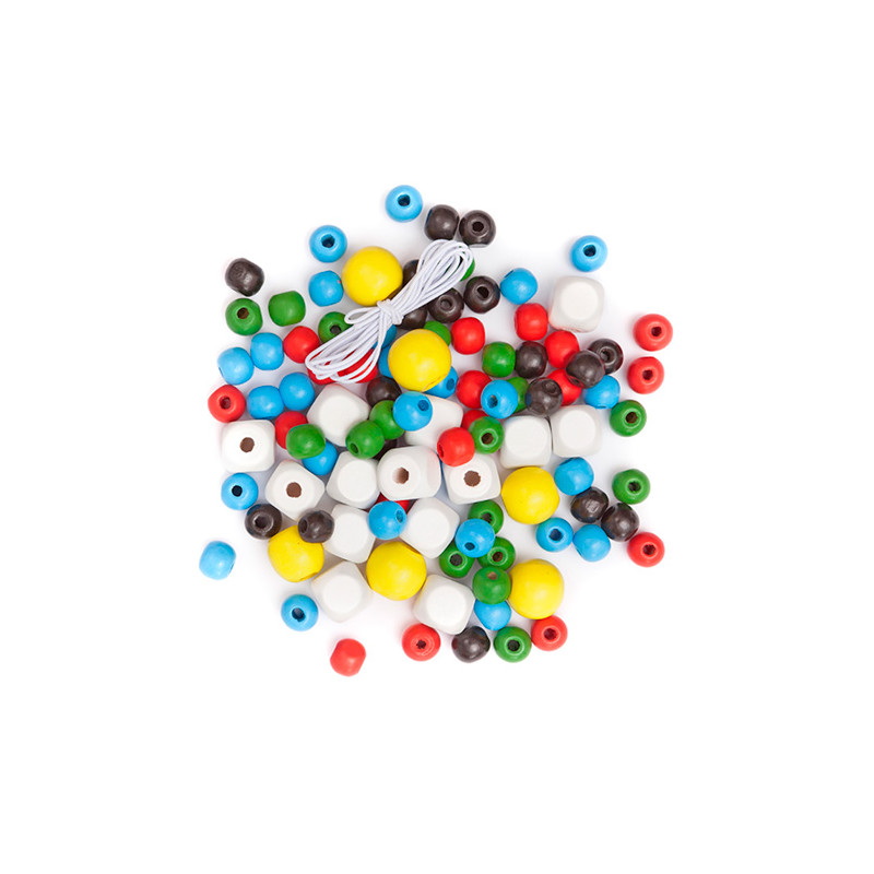 DP Craft basic wooden beads 100 pieces