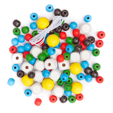 DP Craft basic wooden beads 100 pieces