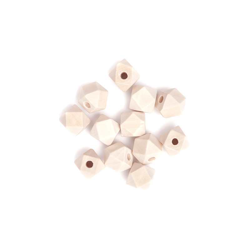 DP Craft drewniane koraliki geometryczne 12mm 12 sztuk - sklep plastyc