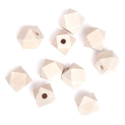 DP Craft Wooden Geometric Beads 15mm 10pcs